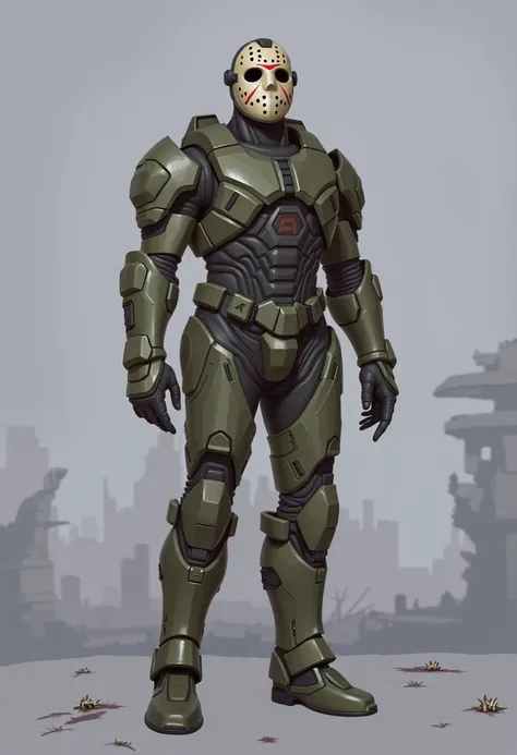 Friday the 13 Jason as a halo Spartan from Halo video game