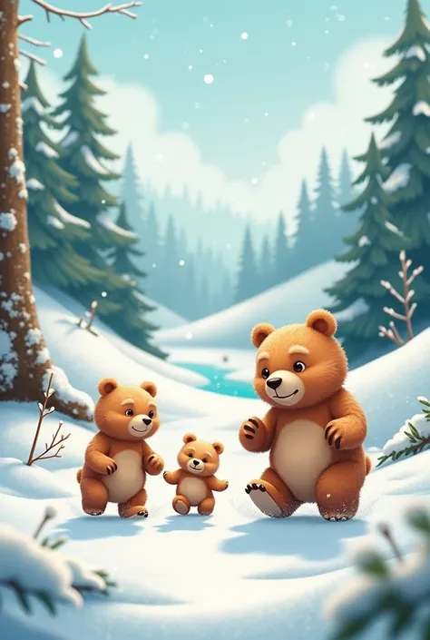  Create a profile picture for my Instagram store called emiveimports, Put bears in the snow , Put the name emiveimports in the image