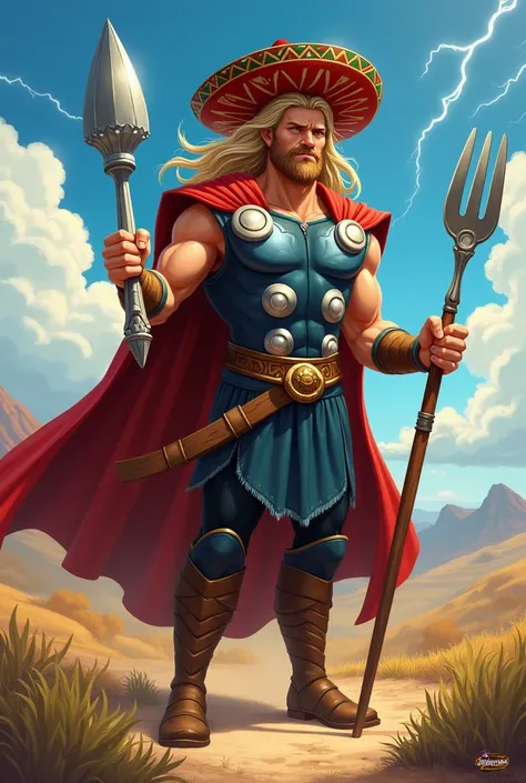 Believe me Thor, but let his weapon be a fork and a Mexican hat 