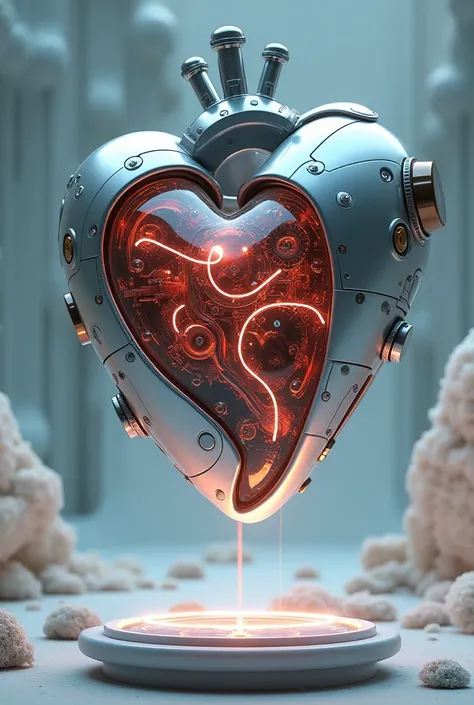 A heart that can be recharged and that has a port for the charging connector