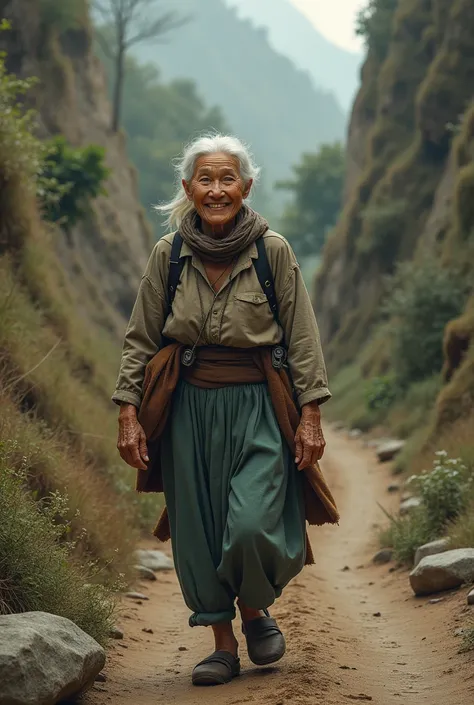 an old woman wanting to be an artist but her path is full of difficulties that do not allow her to move forward but the lady always smiles