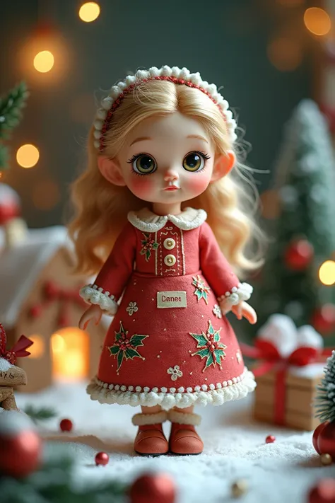 Christmas doll with the name