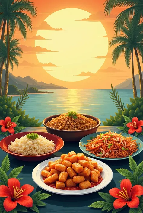 3 posters about the Adabi brand featuring food from the East Coast, specifically Kelantan, Terengganu, and Pahang, showcasing 3 different dishes from 3 cities.