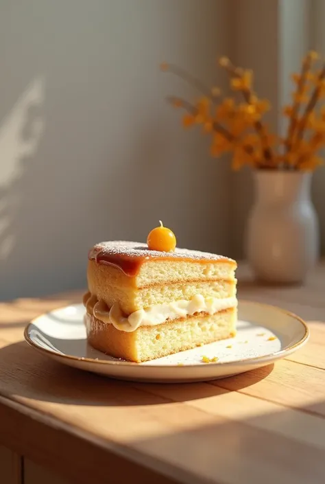 Cake slice on a table