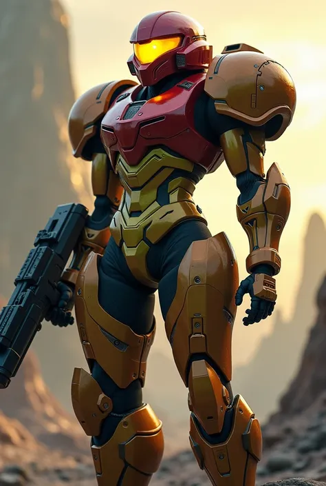 Samus Aran as a halo Spartan from Halo video game