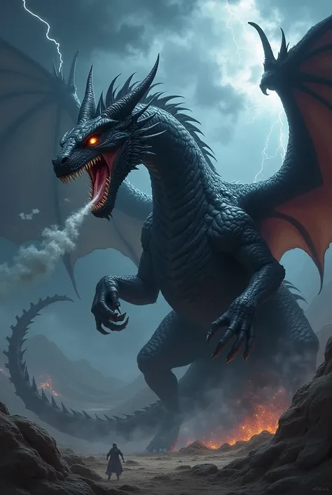 Frightened Black Dragon