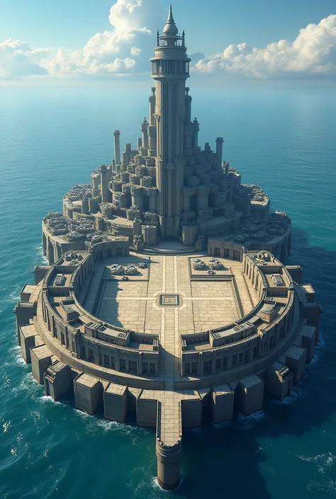  A gigantic circular island houses the imposing navy fortress ,  clearly inspired by Marineford .  The island is considerably larger ,  surrounded by sturdy stone walls that protect the structure from invaders .

In the heart of the island,  stands a colos...