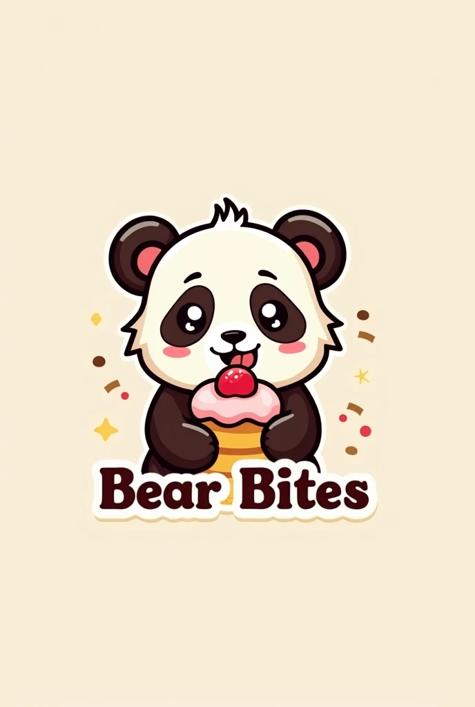 A dessert logo called Bear Bites with a panda bear