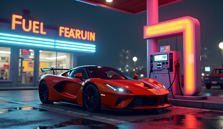 Make GTA 5 Feul Mod Picture With a Car At Petrol Pump