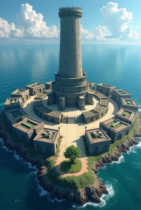  A gigantic circular island houses the imposing navy fortress ,  clearly inspired by Marineford .  The island is considerably larger ,  surrounded by sturdy stone walls that protect the structure from invaders .

In the heart of the island,  stands a colos...