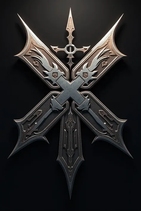 shaped as an X, Final Fantasy emblem logo for Player Rank