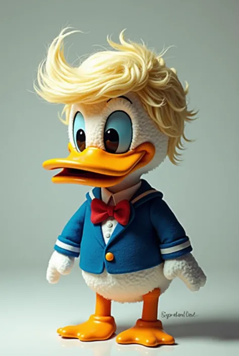 Put Donald Duck and Trumps faces together and pixelate them