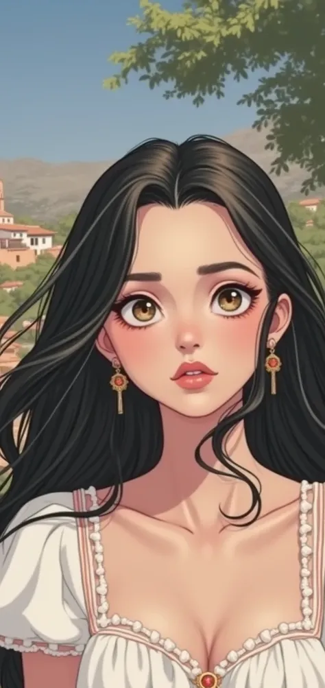 Spanish anime 2d girl similar to the photo