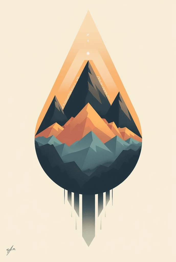 Medellín mountains tattoo done online geometric