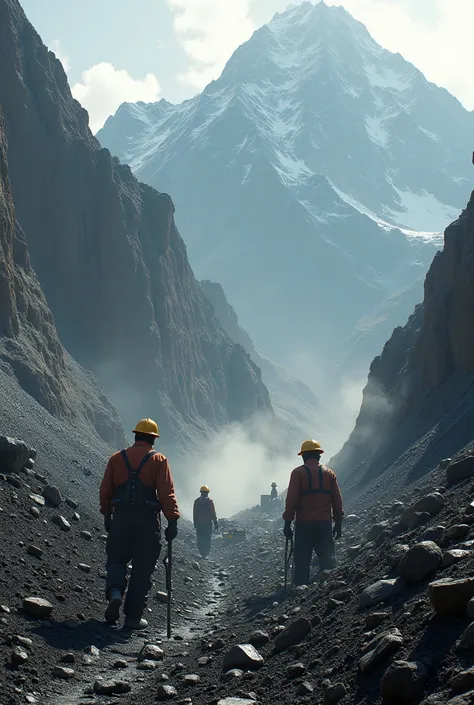 Extracting coal from the mountain