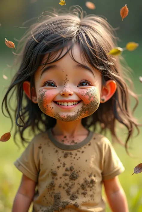 Girl with dirt on body funny image
