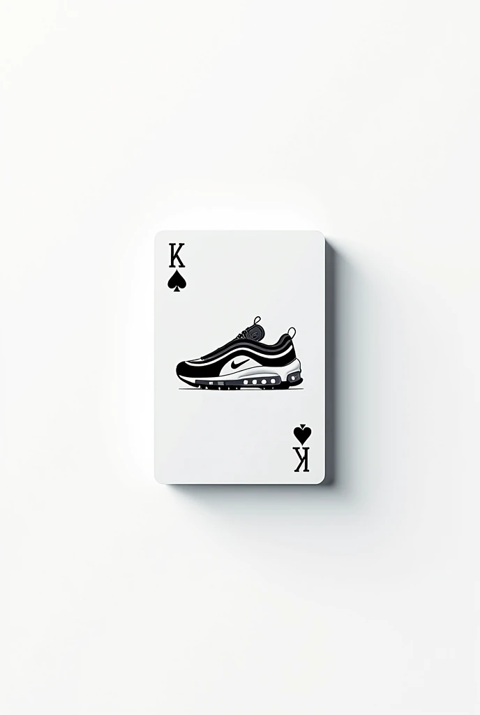 Poker card with a Nike sneaker-themed white background

