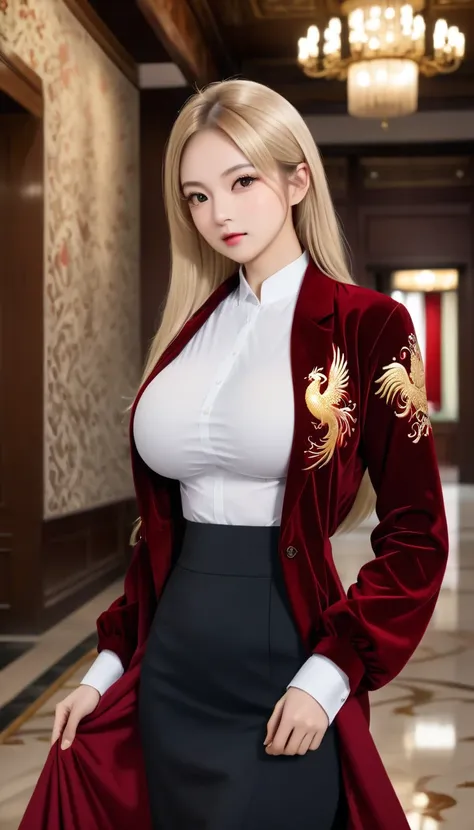 light particles, soft lighting, volumetric lighting, intricate details, finely detailed,1girl, solo, office worker, slim and healthy body, full body shot, (nudity:0.5), (beautiful medium and ample breasts:1.5) and a huge waist,blonde hair, long hair, high ...