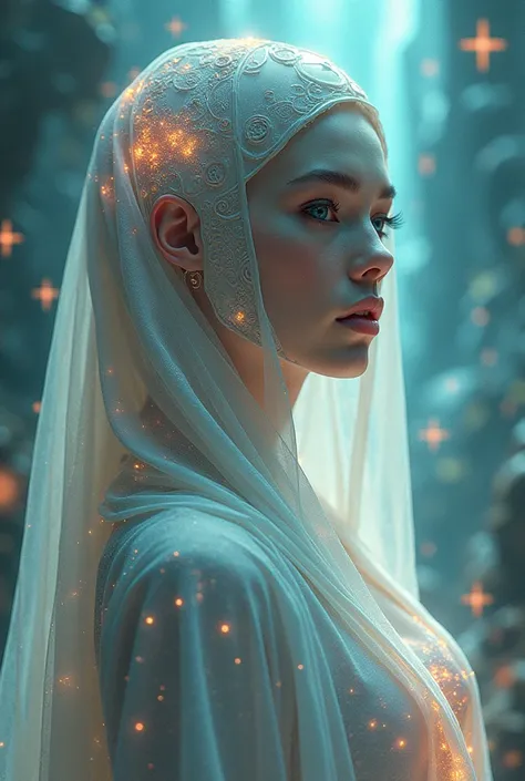 The goddess of artificial intelligence. High Resolution, Masterpiece, Award Winning, Best Quality, High Details, High Quality, UHD, Optical Illusion, Impressionism, Art Deco, Cinematic, Cinematography, Futurism, Hyperrealism, Photorealistic, Unreal Engine,...