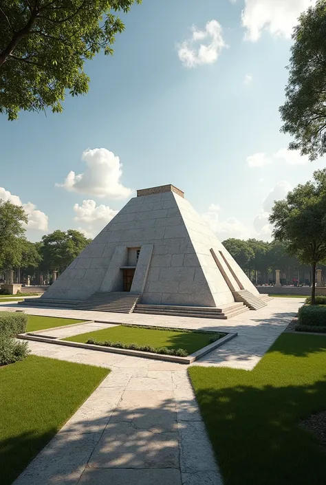 High quality photographic image of the Cuicuilco plaza with its recently inaugurated new pyramid.