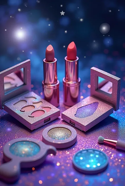 Make a makeup collection for a website with the stargirls logo 