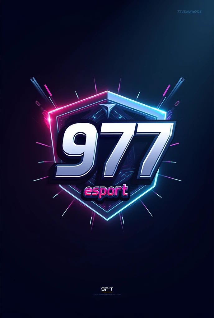 A gaming logo title 977Esport Team in text