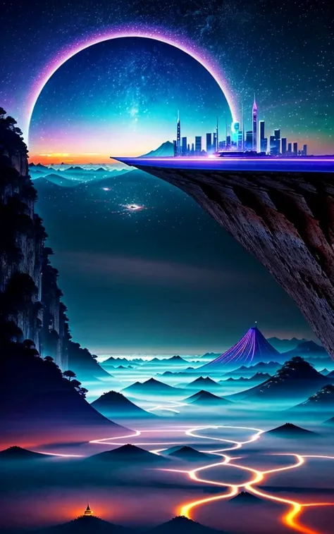 Spectacular views, Future City,god秘的,  Vivid , is glittering, magic ,  Surrealism ,god々Shii, 素晴らShii, The little star ,美Shii景色, Inspiring Scenery, Spectacular Scenery ,Breathtaking Scenery ,素晴らShii風景
