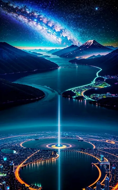 Spectacular views、 Future City、god秘的、 Vivid 、 is glittering、 magic 、 Surrealism 、god々、 amazing、Little Star, beautiful scenery, Inspiring Scenery, Spectacular Scenery ,Breathtaking Scenery , amazing風景