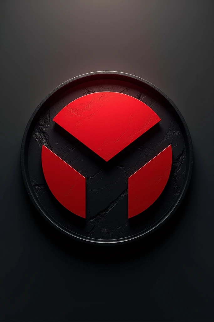 Building a half red & half black round logo ultra amazing logos in realistic 