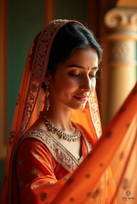 Bengali bride wearing saree without blouse 