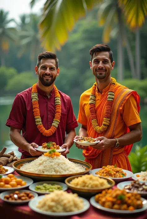 Messi and Ronaldo Kerala sadya food catring service for people 