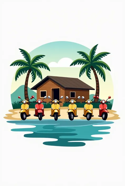 Logo O’HEI RFP LOCATION. Pour la création d’une entreprise de Location scooter à Raiatea Uturoa. 
1 Bungalow , 1 container, 4 scooters 