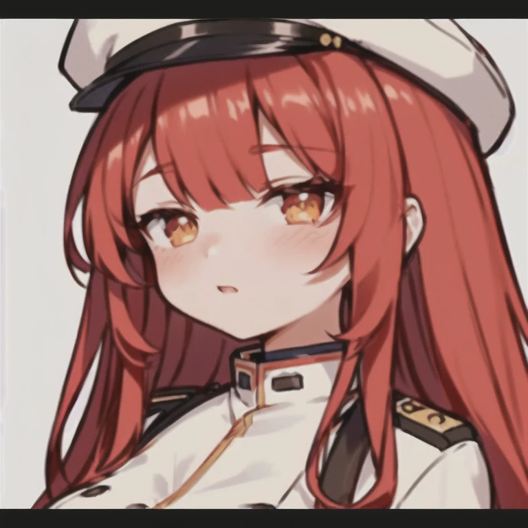 close-up of a man in uniform with a hat, Azure Lane style,  game from Azur Lane , Стиль Kantai Collection,  characters from the anime “Azur Lane” ,  girls frontline  style, from  girls frontline , details.  girls frontline , The Influence of Ayaka Genshin,...