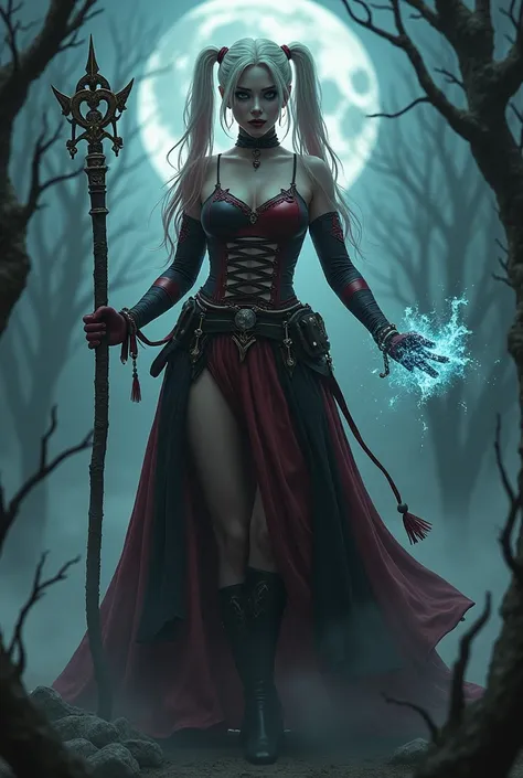 Harley Quinn in the style of witches