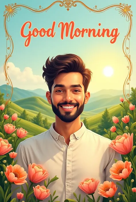 Make me a Good morning card on the name of Ahd khan