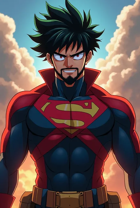 A male character from My Hero Academia. 
With a short beard and black hair.