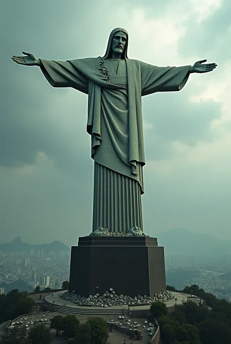 Christ the Redeemer falling to pieces 