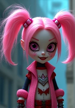 Amy Rose fused classic Harley Quinn