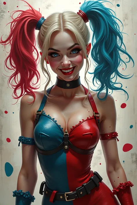 Harley Quinn in the style of tongues