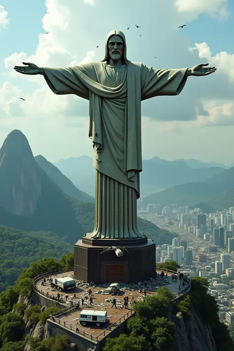 Christ the Redeemer being shut up to pieces 