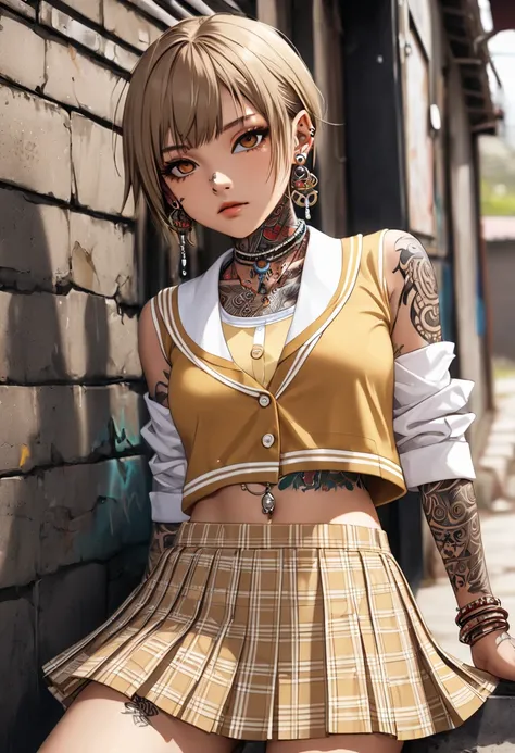 --ar 2:3 (closeup shot)
score_9_up (perfect anatomy:1.3) 1girl 18yo

(Many earrings:1.3)(many bracelet:1.3)(many necklaces:1.3)
((many tribal tattoos))
((tattoos on visible skin, detailed tattoos on arms, neck, and stomach, no tattoos on face, fully clothe...