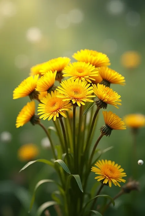 a bouquet of dandelions 