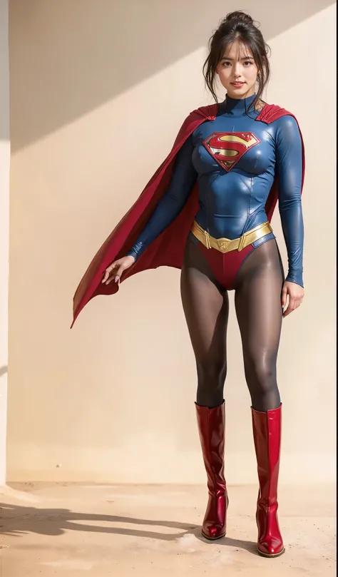  background 、(((  Depicting beautiful legs in black tights   .)))、(((       Legally express the beauty of your smile    )))、((((     Make the most of your own original image   )))、(((    supergirl costume that is backflipping   )))、(((ボディにフィットした    supergi...