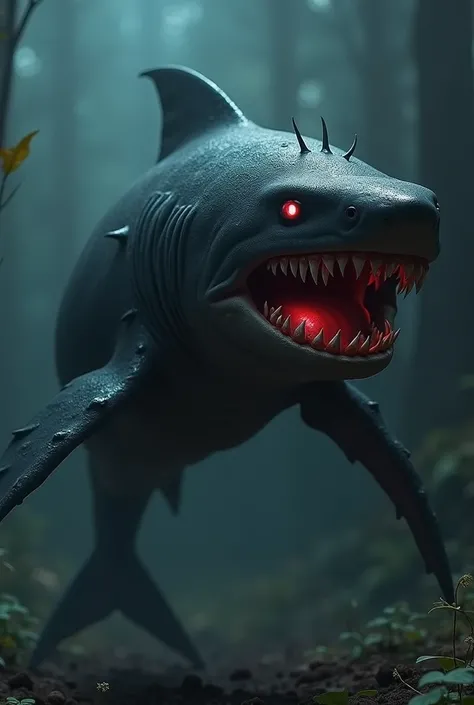 Brutal shark
Distinctive features :

 eyes glow red in the dark
Shark fins have sharp spines, similar to blades.
Mouth with teeth stacked in several layers. They can be moved separately.
The tail has steel spines for combat or defense . Brutal wolf
Charact...