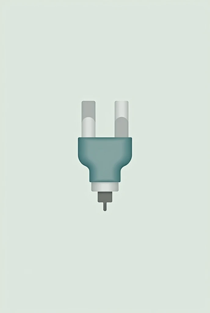 A logo with a electric plug , simplistic style