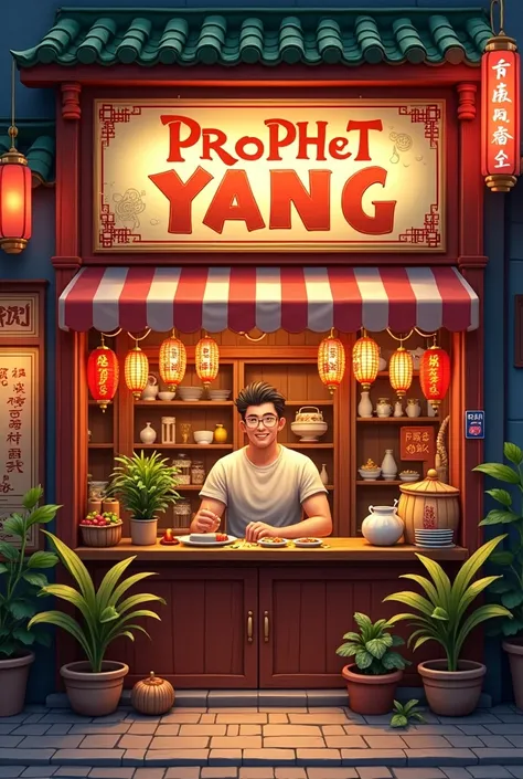 There is a takeout shop called Prophet Yang， named Yang Xianzhi，Dont let anyone put up a sign like 