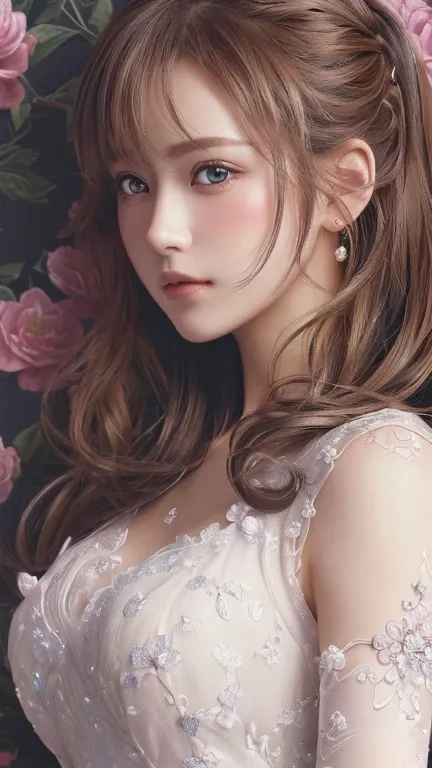 ((((Highest quality))))、(((Ultra-precision CG16K wallpaper)))、(((masterpiece)))、(((Very detailedな)))、(((Extreme detail)))、１people々&#39;woman、Mature woman、2 woman、((The Face of Japan))、((Very beautiful face))、((beauty:1.5))、((Straight semi-long hair:1.3、Blu...