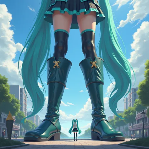  Giant Miku POV from the sole of the boots