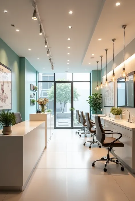 Create an architectural plan of a well-structured dental office