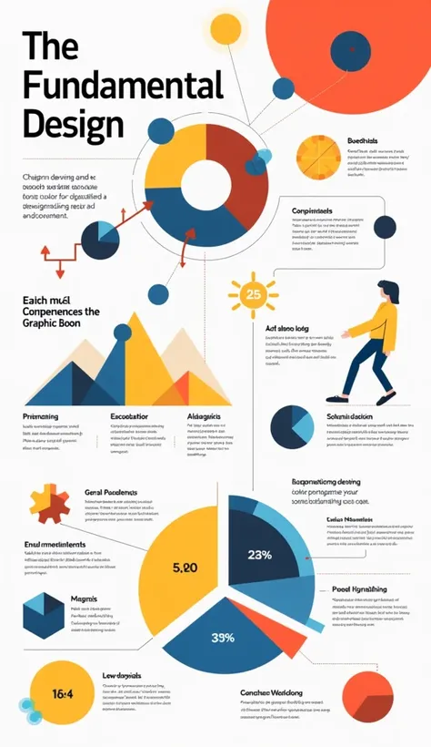 work as a designer and make an image. 
infographic, using the primary colors, explained with graphics
Topic: Graphic Design Fundamentals
The 5 subtopics are as follows: 
1. Gestalt Theory: studies human perception, illustrations composed of various individ...